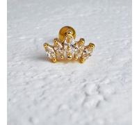 1 Pezzo Di Orecchini Al Cartilage Per Donne, Orecchini A Perno Di Moda Con Zirconia Cubica Scintillante Per Donne, Orecchini A Perno Per Piercing Forward Helix Tragus Daith Tagli UnicaAcciaio inossida