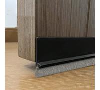 1 pezzo di paraspifferi per la parte inferiore della porta, paraspifferi integrati per il fondo della porta con spazzola, guarnizione adesiva per isolare polvere/rumore/aria calda o fredda (lunghezza: