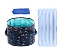 1 Pezzo Di Pediluvio, 1 Pezzo Di Asciugamano Assorbente, Pediluvio Pieghevole, Pediluvio Portatile Da Viaggio, Pediluvio Portatile, Bacino D'Acqua Esterno, Bacino Per Pedicure Domestico