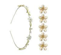 1 Pezzo Di Perle Che Si Mescola, Ago Per Capelli In 5 Parti, Accessori Per Capelli Vegetali, Freschezza E Copricapi Dolci, Decorazioni Per Acconciature.