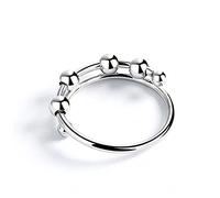 1 pezzo di perline ad anello per l'ansia per le donne, anello spinner per la ragazza ansiosa, per anello antistress aperto regolabile impilabile Fidget Spinner, da indossare tutti Design attraente
