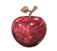 1 pezzo di pietra di cristallo a forma di frutto di quarzo intagliato a mano di mela di giada naturale adatta for la casa raccolta domiciliare