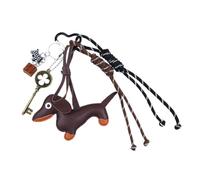 1 Pezzo Di Portachiavi Per Cani Da Tampone In Pelle, Ciondolo Creativo Creativo Per Un Gancio, Portachiavi Di Auto Interessante, Accessori Chiave Di Moda Personalizzati.