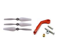 1 pezzo di ricambio for auto RC, barra di trazione in metallo for servo, rosso e 3 pezzi di eliche for aeroplani RC for aeromobili ad ala fissa Wltoys XK X450
