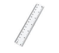 1 pezzo di righello in plastica trasparente riutilizzabile da 15 cm con stampa su entrambi i lati in pollici e cm alla moda
