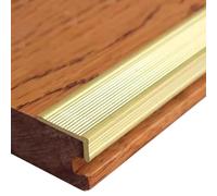 1 pezzo di rivestimento for bordi di scale in ottone - Protezione antiscivolo for bordi di gradini for scale in legno e piastrelle, copertura for soglia angolare(18x8mm)