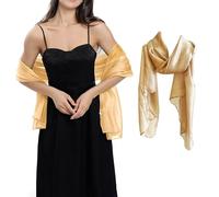 1 Pezzo Di Sciarpa Dorata Di Champagne, Sciarpa Sottile Traspirante, Sciarpa Multifunzionale Per Sciarpa, Decorazione Di Lady -Sales, Sciarpa Di Moda Classica, Sciarpa Da Sera