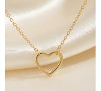 1 Pezzo Di Semplice E Raffinato Ciondolo A Forma Di Cuore In Argento, Adatto Come Accessorio Gioiello, Un Piccolo Regalo Di Moda Per Gli Amici ALega di zinco