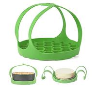 1 Pezzo di Silicone Steamer Sling, Portatile Antiaderente Steamer Sling, Anti-scottatura di Cottura Pan di Sollevamento Steamer Rack, pentola a Pressione Silicone Sling (Verde)