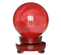 1 pezzo di squisita sfera di cristallo sfera di pietra fusa rossa naturale 250 mm ornamento adatto for la casa