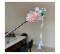 1 pezzo di temperamento fiore tridimensionale nappa donna forcina for capelli in legno retrò cheongsam(Style D)