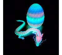 1 pezzo di un collezionabile misterioso, un modello di uovo di drago arcobaleno fosforescente - stampato in 3D, contiene un drago, perfetto per la decorazione della casa, regali per il nuovo anno e al