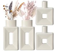 1 pezzo di vasi in porcellana bianca di 2 diverse dimensioni, vasi decorativi Okapi, di stile nordico boemo minimalista, adatti per salotto, manor, top cucina, mensola camino e contenitori Bianco A,Bi