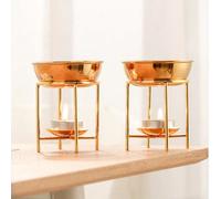 1 pezzo Diffusore di aromaterapia in acciaio inossidabile a 4 gambe, bruciatore di oli essenziali con tazza per essenze staccabile, profumo sottile, diffusore multifunzione e scaldacera, adatto per de