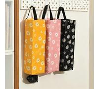 1 pezzo Dispenser da appendere per sacchetti della spazzatura da cucina, organizer per sacchetti di plastica, porta sacchetti da parete con motivo a fiori di margherita, accessori da cucina, utensili 
