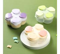 1 pezzo Dispenser portatile rotante per latte in polvere, contenitore multi-scomparto staccabile e facile da pulire rosa,verde,ViolaPolipropilene