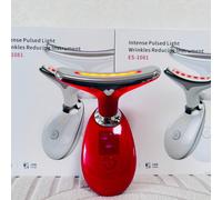 1 pezzo Dispositivo di bellezza per collo e viso a impulsi - Strumento di ringiovanimento termico della pelle, leviga e rassoda la pelle - Massaggiatore vibrante per doppio mento e dimagrimento, 7 mod