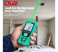 1 pezzo Distanziometro laser portatile digitale, 50m /120m 164/ 394 FT, laser verde, più luminoso, livellamento a bolle, unità commutabili, alta precisione, memorizzazione dati storici, con sacchetto