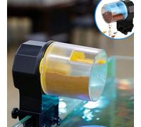 1 pezzo Distributore automatico di cibo per pesci con timer intelligente, adatto per l'alimentazione automatica di acquari, pesci e acquari blu,gialloABS