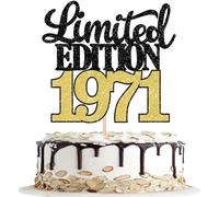1 Pezzo Edizione Limitata 1971 Decorazione per Torta con Glitter 55° Anniversario Decorazione per Torta con Glitter Evviva 55 Anni 55 & Favoloso Topper per Torta per Uomini e Donne Festa di Compleanno