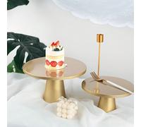 1 pezzo Elegante alzata per torta in ghisa dorata - Adatta per matrimoni, compleanni e feste - Perfetta per esporre dessert, snack e vassoi di pasticceria 1pc Oro S,1pc oro LAnimale,GeometricoFerro