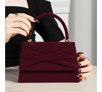 1 pezzo Elegante borsa clutch in velluto con fiocco a forma di cigno, adatta per le donne per partecipare a feste e matrimoni, adatta anche per ragazze, signore, studenti universitari, giovani profess