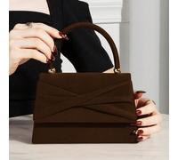 1 pezzo Elegante borsa clutch in velluto con fiocco a forma di cigno, adatta per le donne per partecipare a feste e matrimoni, adatta anche per ragazze, signore, studenti universitari, neolavoratori e