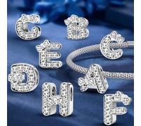 1 pezzo Elegante ciondolo con fiocco e perline, adatto per le donne, può essere utilizzato per la creazione di gioielli fai-da-te come bracciali, un bel regalo per la fidanzata L,M,S,H,A,T,O,X,B,C,D,E