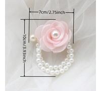 1 pezzo Elegante corsetto da polso stile coreano viola e rosa con elastico, decorazione per matrimonio e festa. Accessori per San Valentino Tagli UnicaPianteAcrilica