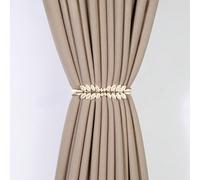 1 pezzo Elegante e alla moda fermatenda argentato a forma di foglie multiple, stile europeo e americano, morsetto elastico in metallo per tende, fermatenda di lusso e creativo, decorativo per legare t