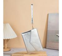 1 pezzo Elegante e di lusso pochette plissettata in PU minimalista, portamonete, borsa da sera lucida, adatta per donne, ragazze, eventi formali, feste, shopping, pendolarismo, viaggi, addio al nubila