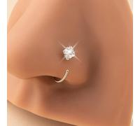 1 pezzo Elegante e minimalista finto anello per il naso in acciaio inossidabile, adatto per le donne da indossare in discoteca, feste, compleanni e festival, può essere regalato Tagli UnicaAcciaio ino