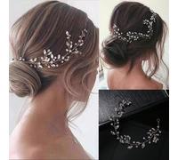 1 pezzo Elegante fascia per capelli decorata con cristalli e strass in stile Mori per eventi formali delle donne, Fascia turbante con alone angelico, Fascia antisudore Tagli UnicaColore unicovetro