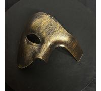 1 pezzo Elegante maschera per metà viso ad un occhio per il costume del Fantasma dell'Opera, set di maschere abbinate per coppie per matrimoni, feste in maschera e spettacoli teatrali - Accessori per 