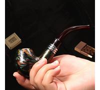 1 pezzo Elegante pipa colorata, per uso del tabacco, design creativo personalizzato, materiali durevoli, portatile, facile da smontare e pulire, portando la gioia del fumo tradizionale ABS