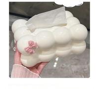 1 Pezzo Elegante Portafazzoletti a forma di nuvola, Portafazzoletti decorativo in plastica nera lucida per la casa, Adatto per soggiorno, camera da letto e cucina, Design alla moda e pratico con accen