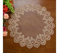 1 Pezzo Elegante Runner da Tavola in Tessuto a Rete con Pizzo Ricamato, Centrini Tondi, Dimensioni: 40cm*150cm, 40cm*180cm, 40cm*220cm, 30cm Tondo, 40cm Tondo, 50cm Tondo, 60cm Tondo, 100% Poliestere,