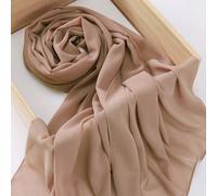 1 pezzo Elegante sciarpa in chiffon tinta unita, adatta come regalo per le donne per vestirsi Tagli UnicaColore unicoChiffon