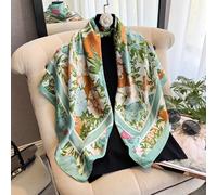 1 pezzo Elegante sciarpa quadrata da 90 cm con stampa floreale, foulard versatile da donna per uno stile casual e chic da strada, scialle protettivo dal vento e dal sole, accessorio perfetto per abbin