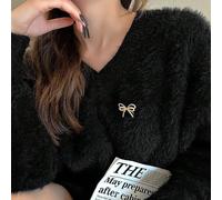 1 pezzo Elegante spilla a forma di fiocco e perla finta per donne, accessorio per vestiti di San Valentino, abiti, borse, zaini, camicie, giacche, gioielli, accessori per Natale, Ognissanti, regali di