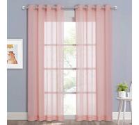 1 pezzo Elegante tenda trasparente rosa velata con design a tasca per asta, adatta per camera da letto, soggiorno, cucina, bagno, decorazione moderna per la casa 54"L x 66"L (137 x 168 cm),59"L x 51"L