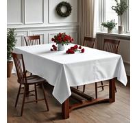 1 pezzo Elegante tovaglia bianca anti-piega, crea un'atmosfera sofisticata, perfetta per Ognissanti, Natale, festa di compleanno, San Valentino, Capodanno, Festa della Mamma e altre occasioni. Questa