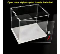 1 pezzo Elegante vetrina in acrilico trasparente con porta a cerniera - Una soluzione di stoccaggio a prova di polvere versatile per collezionabili, scarpe, borse e cosmetici | Ideale per la decorazio