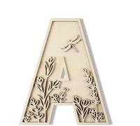 1 pezzo Elemento decorativo in legno, decorazione per la casa a forma di lettera L,M,S,A,B,C,D,E,F,G,I,J,K,N,O,P,Q,R,T,U,V,W,X,Y,Z,&,HLegno