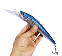 1 pezzo Esca da pesca a minnow bionico grande, esca dura da traino per il luccio, 18cm (7,08 pollici) / 41g (1,44 once), 24cm (9,45 pollici) / 95g (3,35 once), crankbait, swimbait, occhi 3D, adatto pe