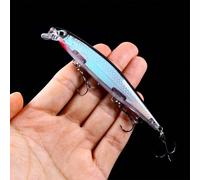 1 Pezzo Esca Minnow Con Occhi A 3d, Esca Artificiale Laser In Plastica Dura, 11cm 13g, Attrezzatura Da Pesca Oscillante Per Carpe, Esca Affondante Per Lanci A Lunga Distanza, Jigging Per Acqua Salata 