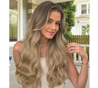 1 pezzo Extension per capelli a lunga lunghezza con effetto ondulato a V, un'unica extension molletta-on, aspetto naturale e volume maggiorato Fibra ad alta temperatura