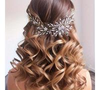 1 pezzo Fascia con diamanti di vetro appuntiti e catena morbida per la sposa , catena di decorazione dei capelli per la nuca del collo , tiare boho eleganti Tagli UnicaGeometricovetro
