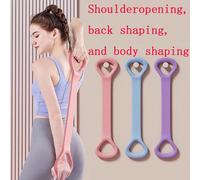 1 pezzo Fascia elastica alta a forma di 8, design con apertura posteriore per l allenamento delle spalle, fascia da yoga per lo stretching Blu 38 cm,Viola 38 cm,Rosa 38 cm,Blu 45 cm,Viola 45 cm,Rosa 4