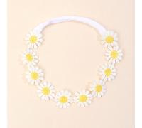 1 pezzo Fascia per capelli con decorazione a fiore di margherita gialla per bambina, dolce accessorio per capelli per neonata Tagli UnicaPoliestere